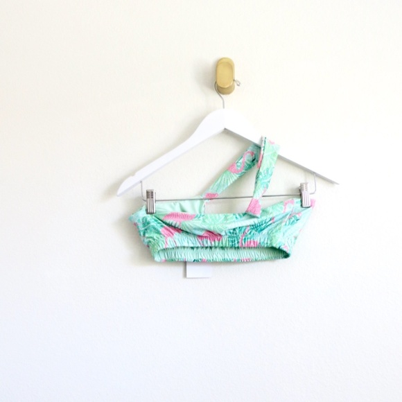 NEW! Kenny Flowers The Sunshine State One Shoulder Bikini Top Flamingo S, M, L - Picture 9 of 13